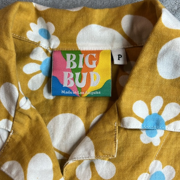 🎯Rare NWOT Big Bud Press "XL Lazy Daisy" Button Up Shirt Top Size Petite Unisex - Picture 8 of 12